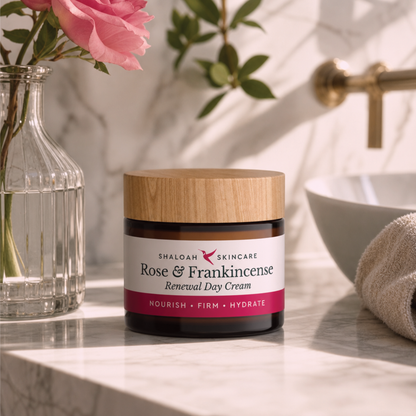 Rose Face Cream with Frankincense, Natural Anti-ageing Moisturiser