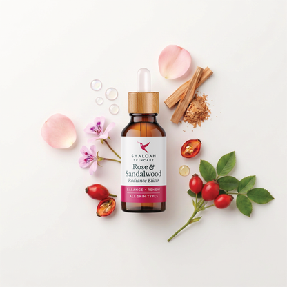 Rose & Sandalwood Face Oil - Natural Serum for Anti Aging