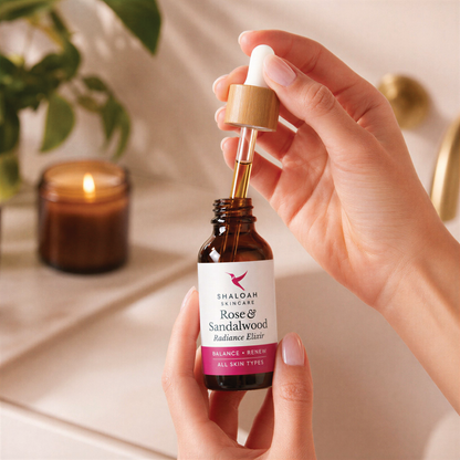 Rose & Sandalwood Face Oil - Natural Serum for Anti Aging
