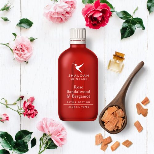 Rose, sandalwood and bergamot Bath and Body oil - Shaloah Skincare